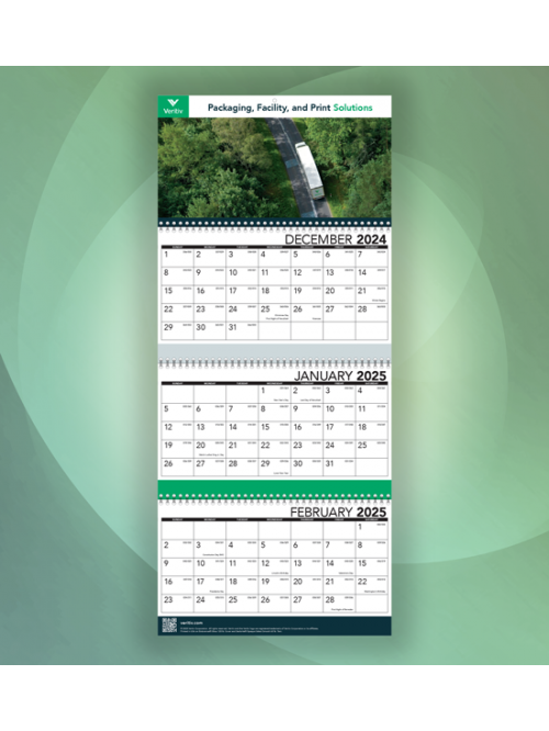 Veritiv Branded Three-Month Wall Calendar